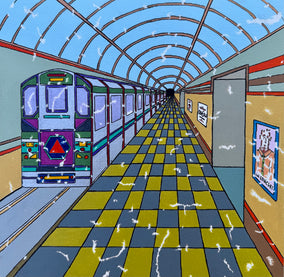 Original art for sale at UGallery.com | Maubert Mutualité by John McCabe | $550 | acrylic painting | 12' h x 12' w