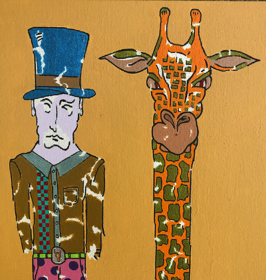 Orange Giraffe by John McCabe |  Closeup View of Artwork 