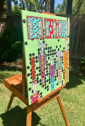 In Front of the Window by John McCabe |  Side View of Artwork 