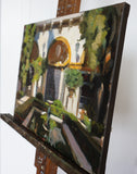 Original art for sale at UGallery.com | Courtyard in Seville by Jonelle Summerfield | $750 | oil painting | 14' h x 18' w | thumbnail 2
