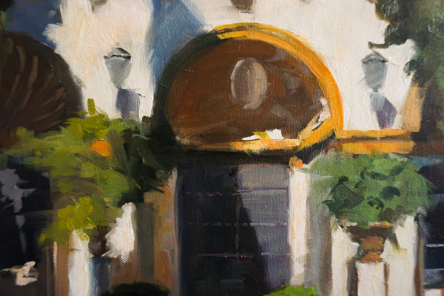 Courtyard in Seville by Jonelle Summerfield |  Closeup View of Artwork 