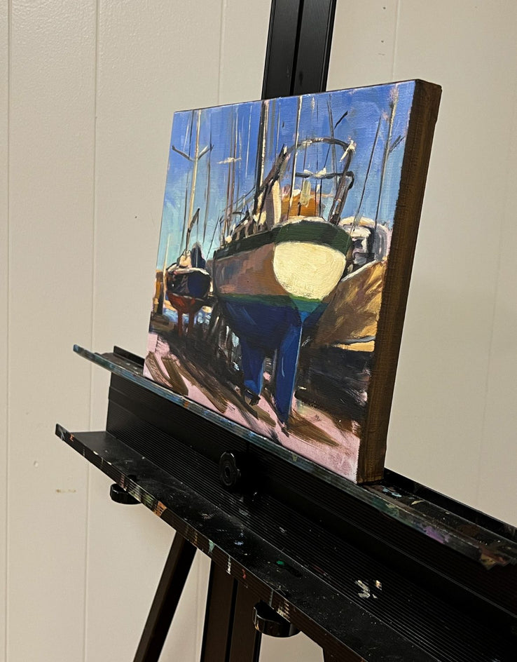 Easton Dry Dock by Jonelle Summerfield |  Side View of Artwork 