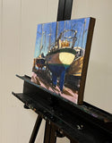 Original art for sale at UGallery.com | Easton Dry Dock by Jonelle Summerfield | $575 | oil painting | 9' h x 12' w | thumbnail 2