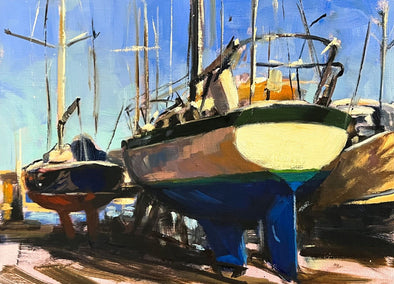 oil painting by Jonelle Summerfield titled Easton Dry Dock