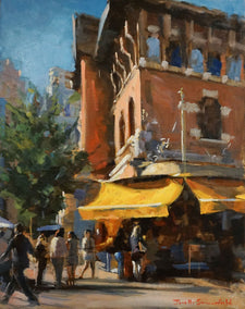 oil painting by Jonelle Summerfield titled Fruiteria de Valencia