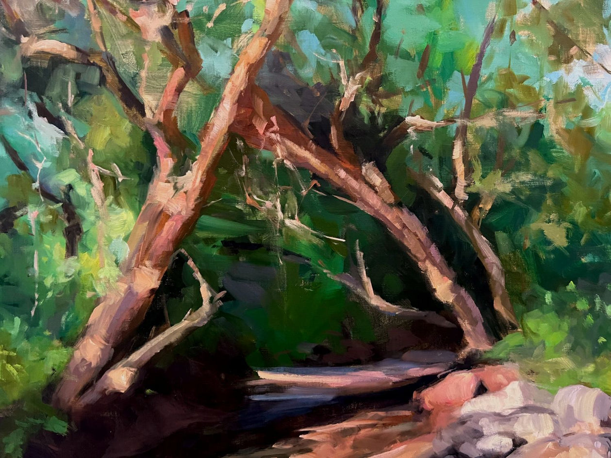 Green Hollow at Blue Spruce by Jonelle Summerfield |  Closeup View of Artwork 