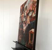 Original art for sale at UGallery.com | Majestic Cafe of Porto by Jonelle Summerfield | $675 | oil painting | 16' h x 12' w | thumbnail 2