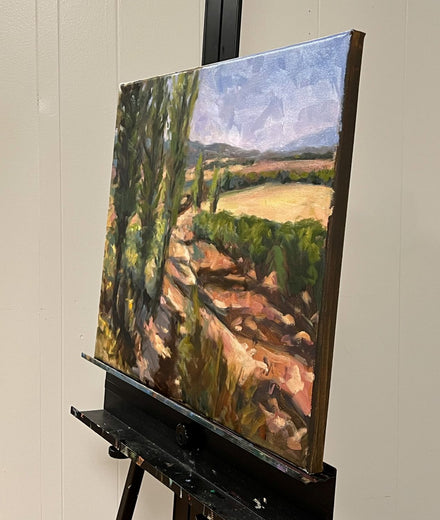 On the Camino de Santiago by Jonelle Summerfield |  Side View of Artwork 