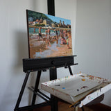 Original art for sale at UGallery.com | San Sebastian Beach by Jonelle Summerfield | $900 | oil painting | 14' h x 18' w | thumbnail 3