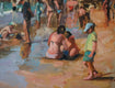Original art for sale at UGallery.com | San Sebastian Beach by Jonelle Summerfield | $900 | oil painting | 14' h x 18' w | thumbnail 4