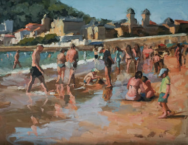 oil painting by Jonelle Summerfield titled San Sebastian Beach