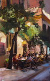 Original art for sale at UGallery.com | Tapas Night in Seville by Jonelle Summerfield | $800 | oil painting | 20' h x 12.62' w | thumbnail 1