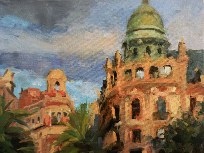 Una Plaza de Valencia by Jonelle Summerfield |   Closeup View of Artwork 
