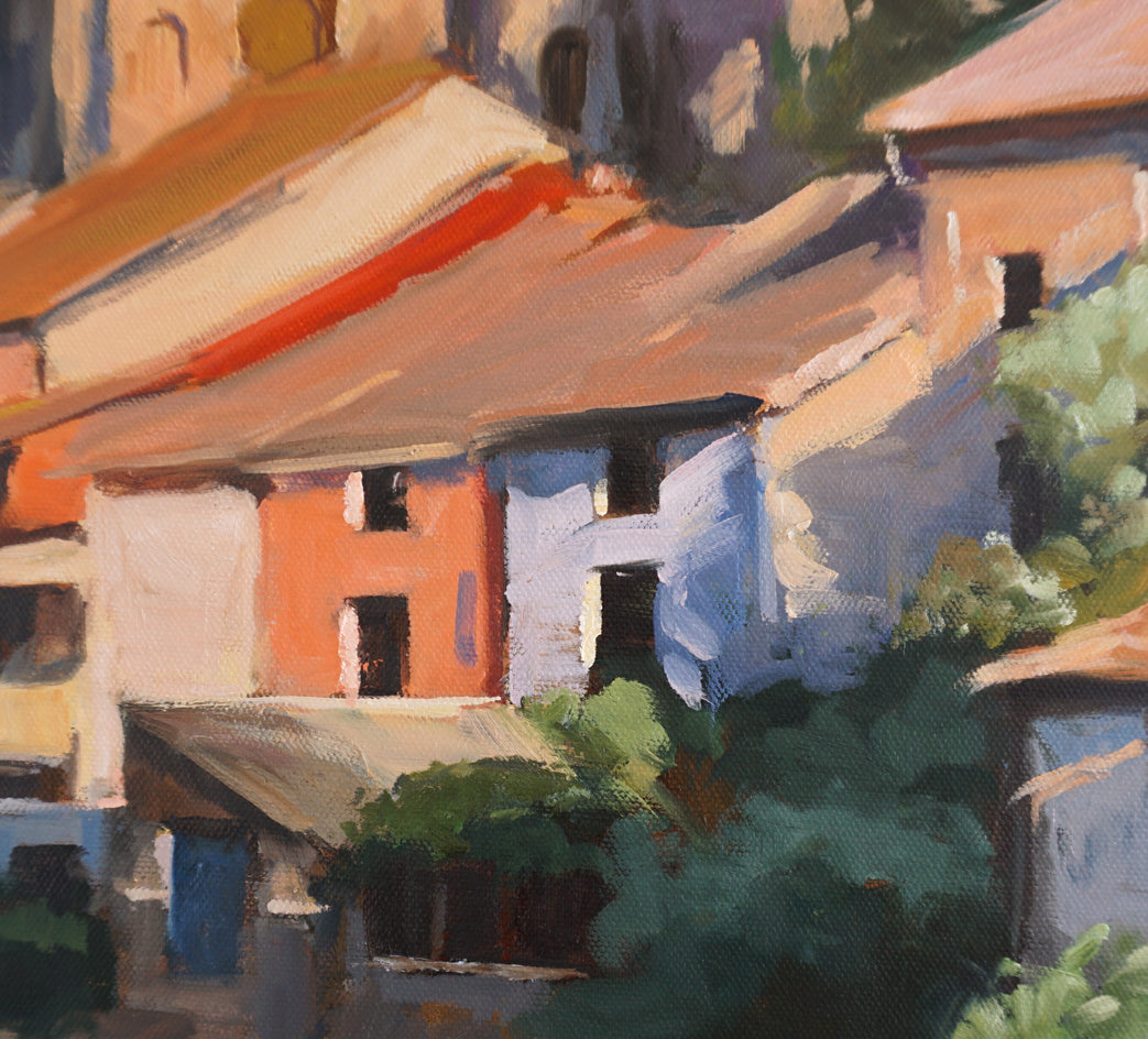 View of Estella, Spain by Jonelle Summerfield |  Closeup View of Artwork 
