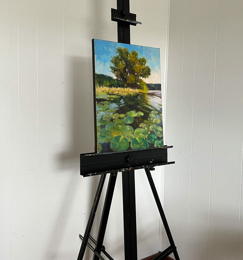 View of Water Lily Pads by Jonelle Summerfield |  Context View of Artwork 