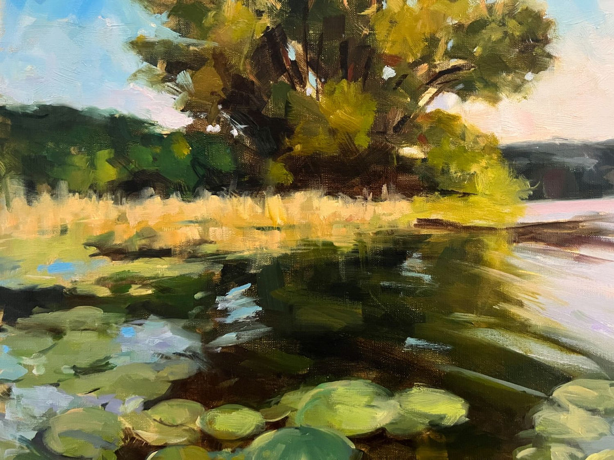 View of Water Lily Pads by Jonelle Summerfield |  Closeup View of Artwork 