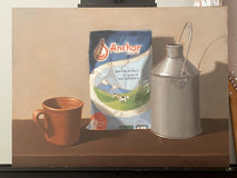 Original art for sale at UGallery.com | Got Milk? 3 by Jose H. Alvarenga | $1,025 | oil painting | 12' h x 16' w | thumbnail 3