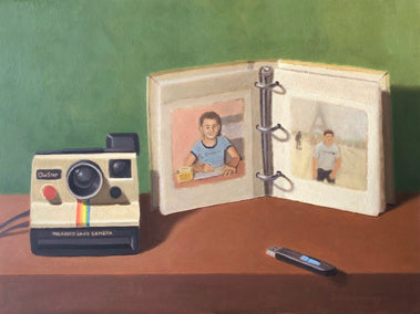 oil painting by Jose H. Alvarenga titled Instant Memories