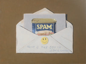 Original art for sale at UGallery.com | Spam by Jose H. Alvarenga | $700 | oil painting | 9' h x 12' w