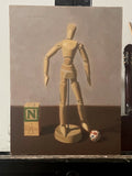 Original art for sale at UGallery.com | The Crack 2 by Jose H. Alvarenga | $700 | oil painting | 12' h x 9' w | thumbnail 3