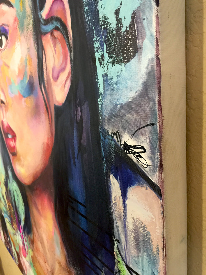 Journey to the Edge by Miranda Gamel |  Side View of Artwork 