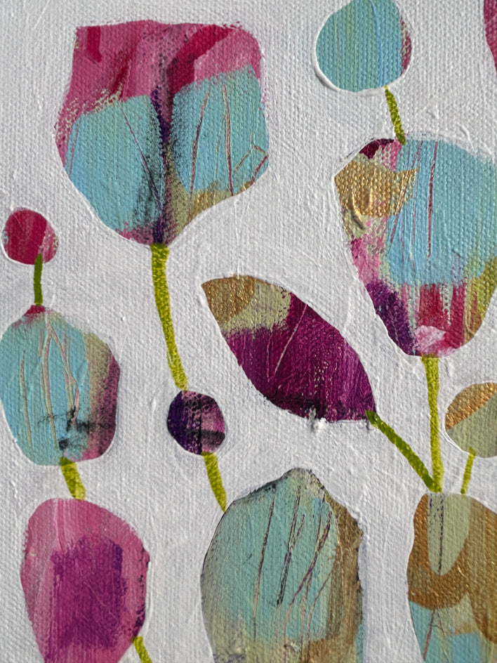 Beach House by Joyanna Margo |  Closeup View of Artwork 