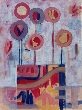 Original art for sale at UGallery.com | Birthday Cake by Joyanna Margo | $850 | acrylic painting | 24' h x 20' w