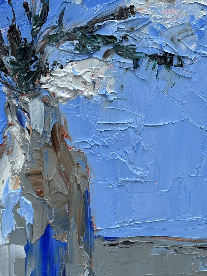 Feeling So Blue by Judy Mackey |  Closeup View of Artwork 