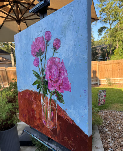 Momentary Silence by Judy Mackey |  Side View of Artwork 