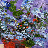 Original art for sale at UGallery.com | Plumbago in a Terra Cotta Flower Pot by Judy Mackey | $250 | oil painting | 6' h x 6' w | thumbnail 4