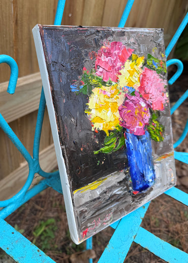 Quiet Time by Judy Mackey |  Side View of Artwork 