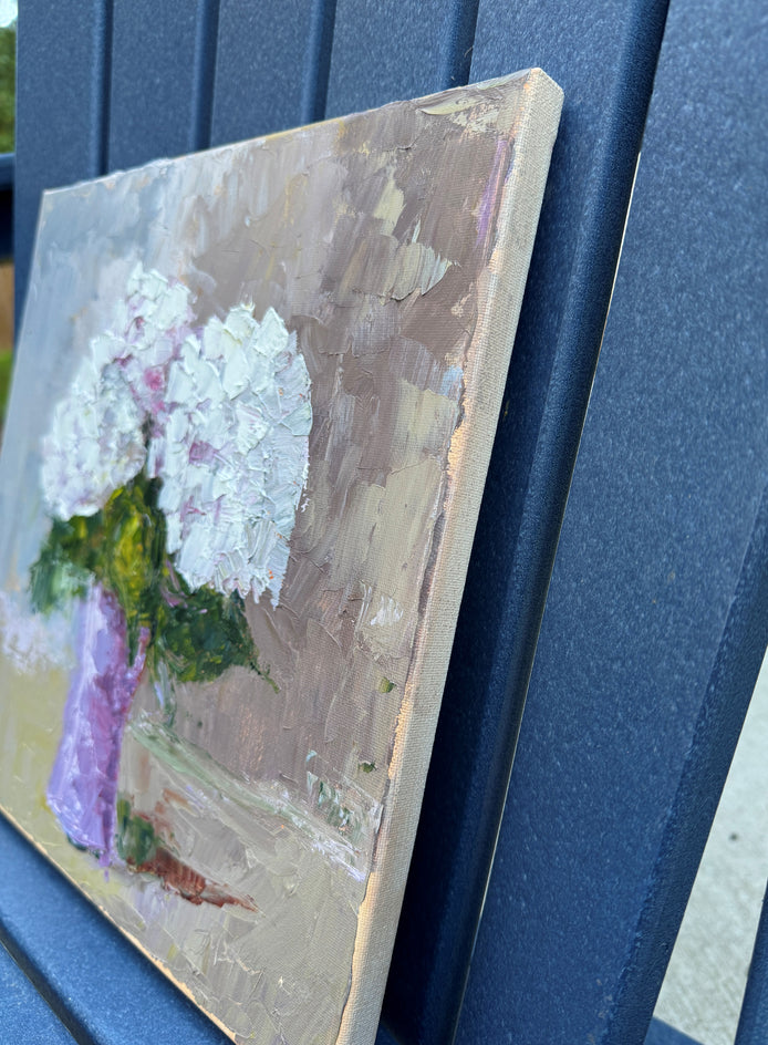Stillness by Judy Mackey |  Side View of Artwork 