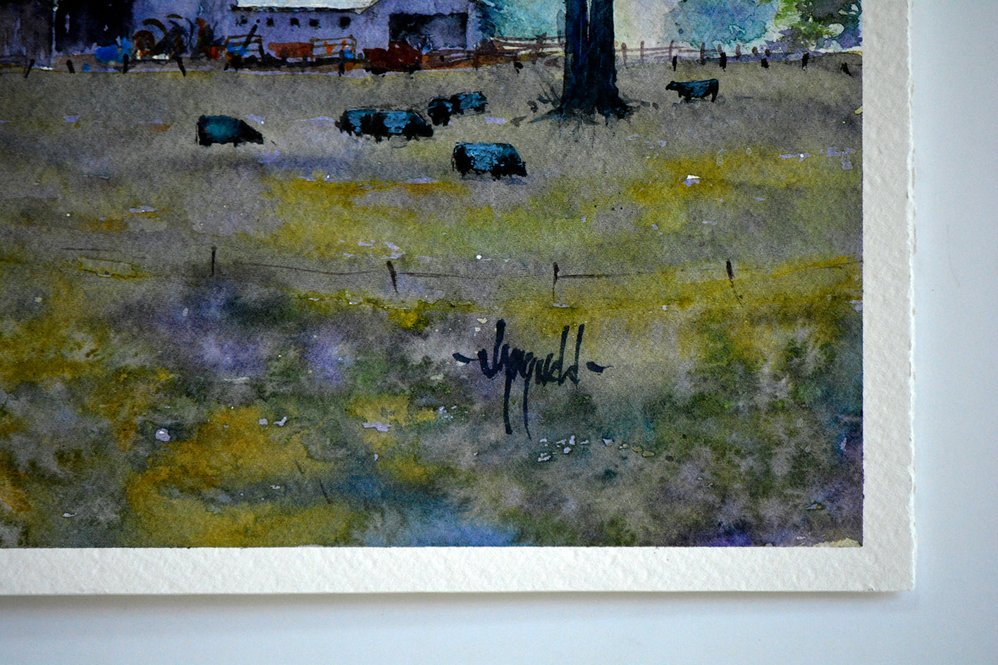 A Brush of Pink by Judy Mudd |  Side View of Artwork 