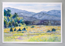 Original art for sale at UGallery.com | Cades Cove by Judy Mudd | $1,500 | watercolor painting | 14.75' h x 22' w | thumbnail 3