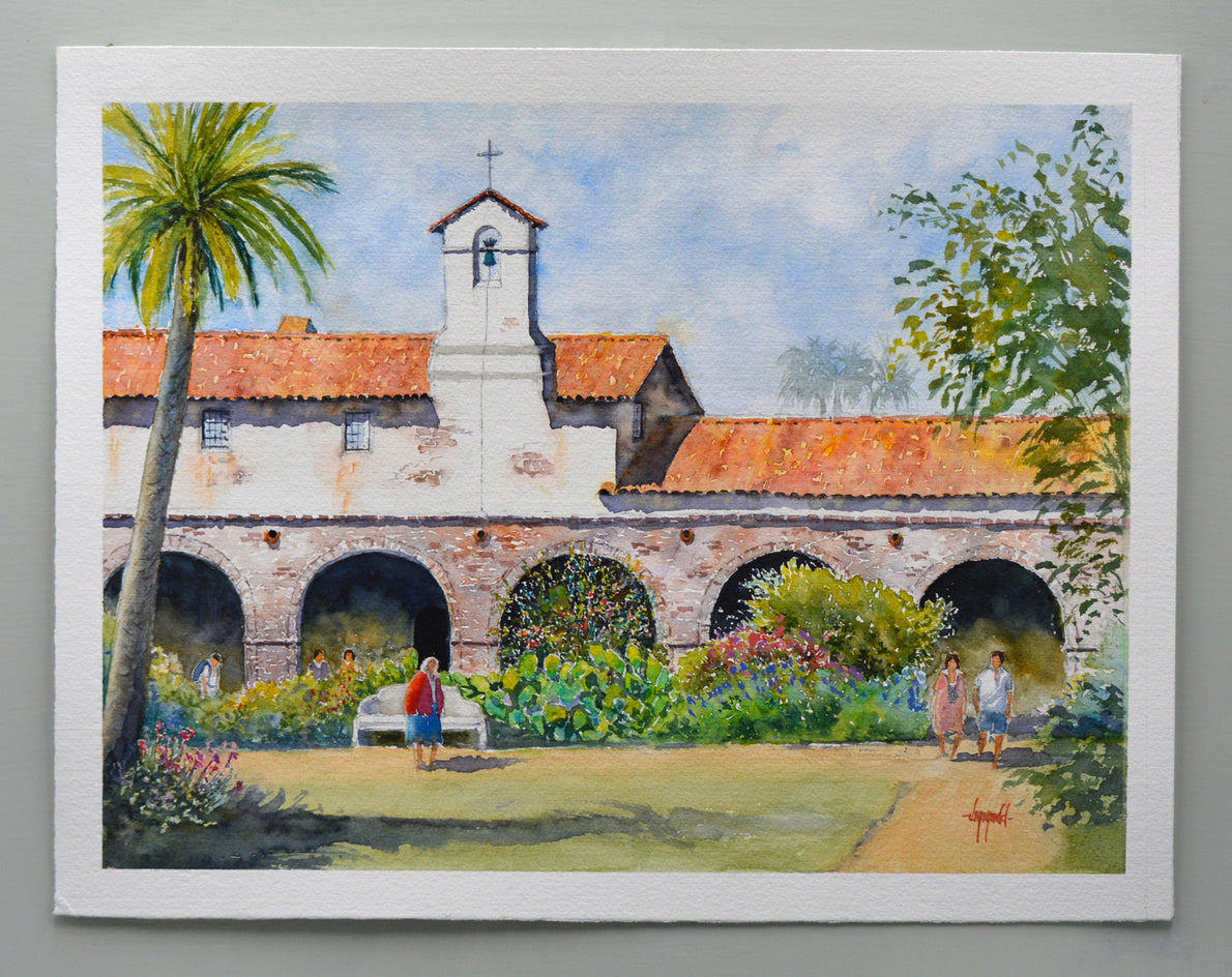 Capistrano Stroll by Judy Mudd |  Context View of Artwork 