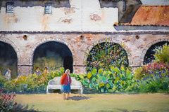 Original art for sale at UGallery.com | Capistrano Stroll by Judy Mudd | $1,100 | watercolor painting | 14' h x 18' w | thumbnail 4