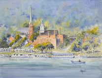 Original art for sale at UGallery.com | Madison Chautauqua by Judy Mudd | $1,025 | watercolor painting | 13' h x 17' w | thumbnail 1