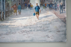 Original art for sale at UGallery.com | Near the Wharf by Judy Mudd | $800 | watercolor painting | 15' h x 11' w | thumbnail 2