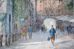 Original art for sale at UGallery.com | Near the Wharf by Judy Mudd | $800 | watercolor painting | 15' h x 11' w | thumbnail 4