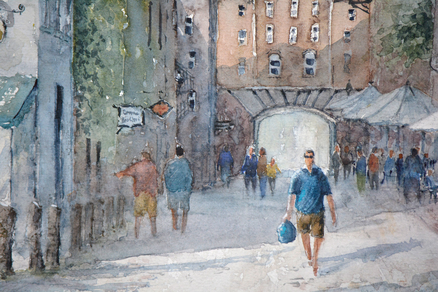 Near the Wharf by Judy Mudd |  Closeup View of Artwork 