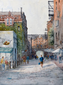 watercolor painting by Judy Mudd titled Near the Wharf