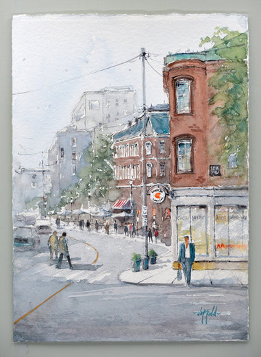 Old Port Town by Judy Mudd |  Context View of Artwork 
