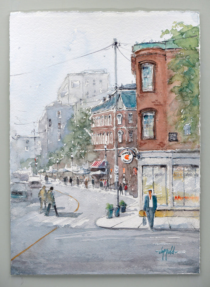 Old Port Town by Judy Mudd |  Context View of Artwork 