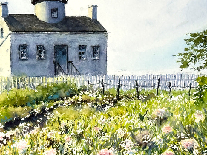 Pt. Loma Lighthouse by Judy Mudd |   Closeup View of Artwork 