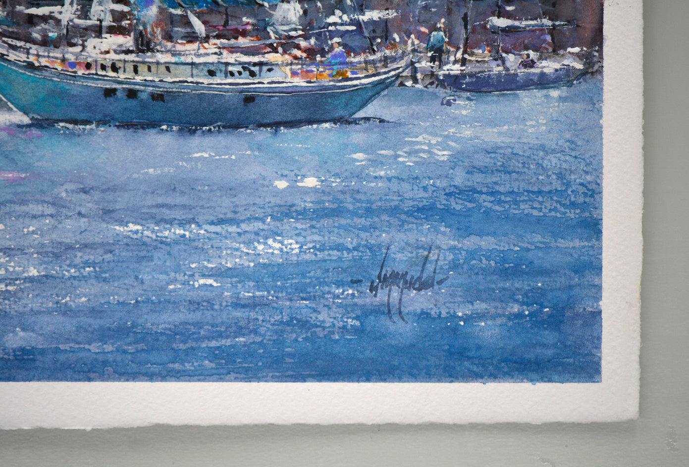 Sailing Day by Judy Mudd |  Side View of Artwork 