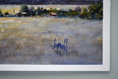 Original art for sale at UGallery.com | Santa Fe Sunset by Judy Mudd | $775 | watercolor painting | 11' h x 15' w | thumbnail 2