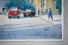 Original art for sale at UGallery.com | West on Muhammad Ali Blvd by Judy Mudd | $1,600 | watercolor painting | 22.5' h x 16' w | thumbnail 2