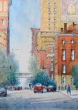 Original art for sale at UGallery.com | West on Muhammad Ali Blvd by Judy Mudd | $1,600 | watercolor painting | 22.5' h x 16' w | thumbnail 1