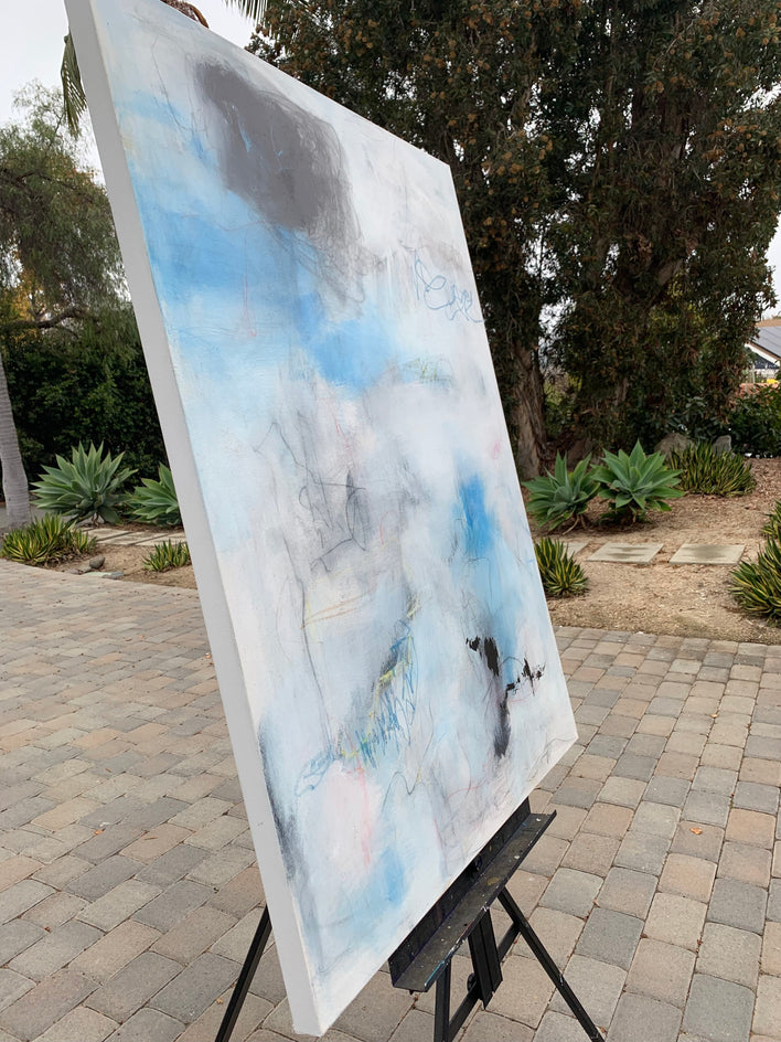 Playing on Another Level by Julie Weaverling |  Side View of Artwork 
