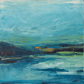 acrylic painting by Kajal Zaveri titled A Pause in Blue